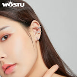 925 Silver Ear Clip Earrings Women Anniversary Party Gift CQE1022