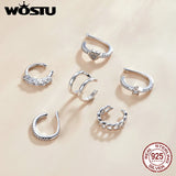 925 Silver Ear Clip Earrings Women Anniversary Party Gift CQE1022