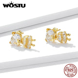 925 Silver Plated Girl Bear Dangle Earrings For Women