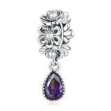 925 Silver Heart Flowers Butterfly Charms Pendant for Bracelets Women