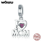 925 Silver Family Love Charms Pendant for Bracelet DIY Jewelry Gift