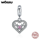 925 Silver Family Love Charms Pendant for Bracelet DIY Jewelry Gift