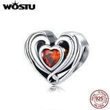 925 Silver Heart Charms Pendant for Bracelet DIY Jewelry Gift