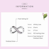 925 Sterling Silver Infinite Symbols Love Beads Charms for Bracelet