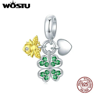925 Silver Bee Pendant Charm for Bracelet Necklace