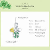 925 Silver Bee Pendant Charm for Bracelet Necklace
