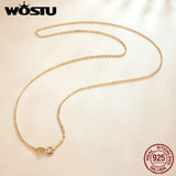 925 Silver Plated Chain Necklace Women Wedding Party Jewelry