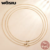 925 Silver Plated Chain Necklace Women Wedding Party Jewelry