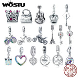 925 Sterling Silver Queen's Crown Beads Charms Pendant
