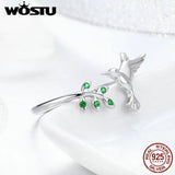 Adjustable 925 Silver Ring Women Open Size Wedding Engagement Jewelry FIR323
