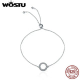 925 Silver Rose Bracelet Round Chain Link for Women FIB030