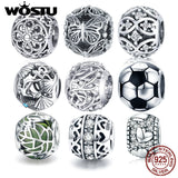 925 Sterling Silver Vine Bead Charm Pendant for Bracelets