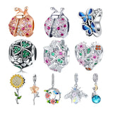 925 Silver Ladybug Charm Pendant for Bracelet DIY Jewelry Gift