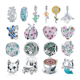 925 Silver Ladybug Charm Pendant for Bracelet DIY Jewelry Gift