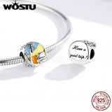 925 Silver Summer Journey Charm Pendant for Bracelets DIY Jewelry Gift