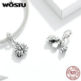 925 Silver Sunflower Smiling Face Bead for Charm Bracelet