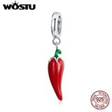 925 Sterling Silver Vegetable Fruit Charms Pendant DIY Jewelry Gift Making
