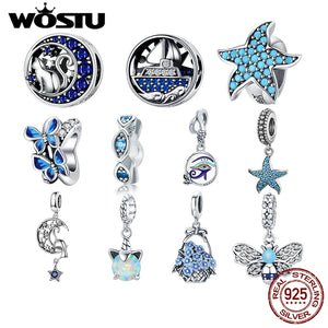 925 Silver Starfish Charms Pendant for Bracelets DIY Jewelry Gift