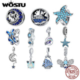 925 Silver Starfish Charms Pendant for Bracelets DIY Jewelry Gift