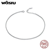 925 Sterling Silver Barefoot Sandal Anklet Chain Beaded Foot Jewelry