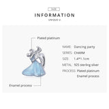 925 Sterling Silver Lover Dancing Charms Pendant for Bracelet Necklace