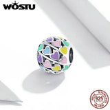 Colorful Heart Shaped Charms 925 Sterling Silver Beads for DIY Bracelet