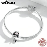Little Raccoon 925 Sterling Silver Charm Bead Bracelet Jewelry Gift