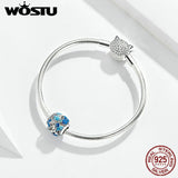 925 Sterling Silver Blossom Flower Beads Charm for DIY Jewelry Making