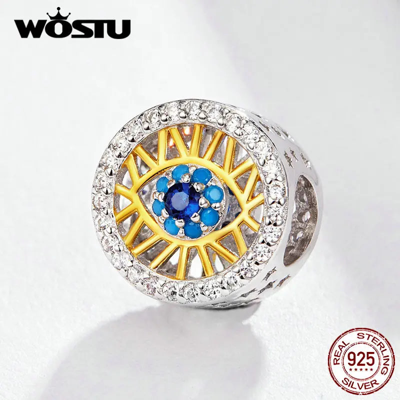 925 Sterling Silver CZ Stone Charm for Bracelet Bangles Pendant