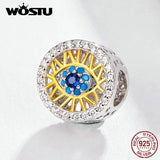 925 Sterling Silver CZ Stone Charm for Bracelet Bangles Pendant