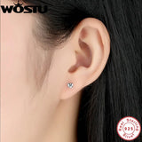 925 Sterling Silver Petite Hearts Stud Earrings Gift