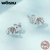 Chameleon Earrings 925 Sterling Silver Mini Stud Anniversary Party Jewelry