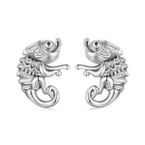 Chameleon Earrings 925 Sterling Silver Mini Stud Anniversary Party Jewelry