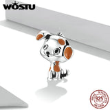 925 Silver Dog Pendant Beads for Bracelets Necklace