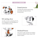 925 Silver Dog Pendant Beads for Bracelets Necklace