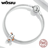 925 Silver Dog Pendant Beads for Bracelets Necklace