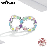 925 Silver Rainbow Love Pendant Beads for Charm Bracelet