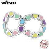 925 Silver Rainbow Love Pendant Beads for Charm Bracelet