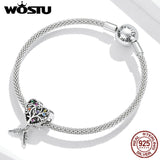 925 Sterling Silver Tree of Life Heart Beads Pendant for DIY Jewelry