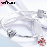 925 Silver Angel Wings Beads Charms for Bracelets and Necklaces