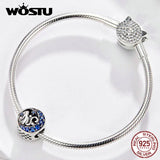 925 Sterling Silver Cat Zirconia Bead for DIY Jewelry