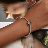 Dog Animal 925 Silver Pendant Charm Bead Wedding Bracelet Necklace Bangle