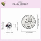Dark Skull Butterfly Charms 925 Silver Halloween Beads for Jewelry