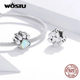 925 Silver Zirconia Dog Charms for Bracelet Pendant DIY Jewelry