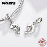 Dolphin Animal Dangle Charm 925 Silver Bead Bracelet Pendant CQC1206
