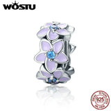 925 Silver Darling Daisies Spacer Charm Bracelet Necklace Jewelry