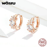 925 Silver Rose Small Earrings Wedding Jewelry