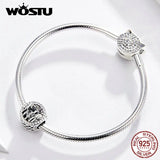925 Sterling Silver Stone Charm Beads for Bracelet Pendant DIY Jewelry Making