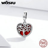 925 Sterling Silver Family Tree Charm Dangle Bead Bracelet Necklace Jewelry