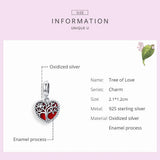 925 Sterling Silver Family Tree Charm Dangle Bead Bracelet Necklace Jewelry